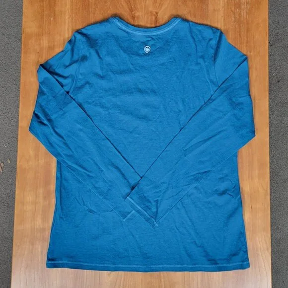 NWT Life Is Good Aqua Classic Fit Crew Neck Long Sleeve Tee Stay Out All Night M - Picture 6 of 10